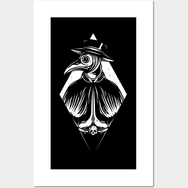 Plague Doctor Vintage Tattoo Art Wall Art by Alundrart